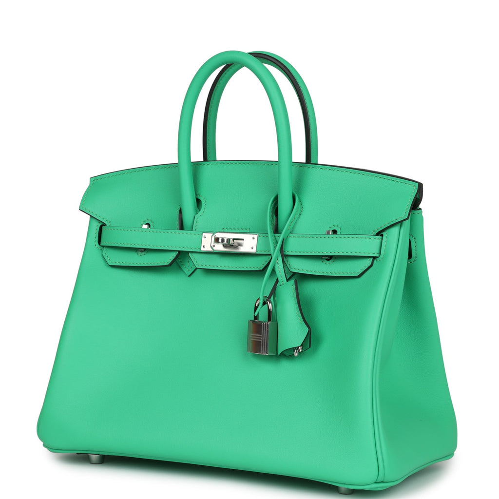 Birkin 25 Vert Comics Swift Palladium Hardware