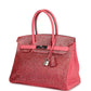 Custom Ombre Swarovski Crystal Hermès Birkin 30 Rose Azalee Clemence Palladium Hardware