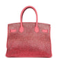 Custom Ombre Swarovski Crystal Hermès Birkin 30 Rose Azalee Clemence Palladium Hardware