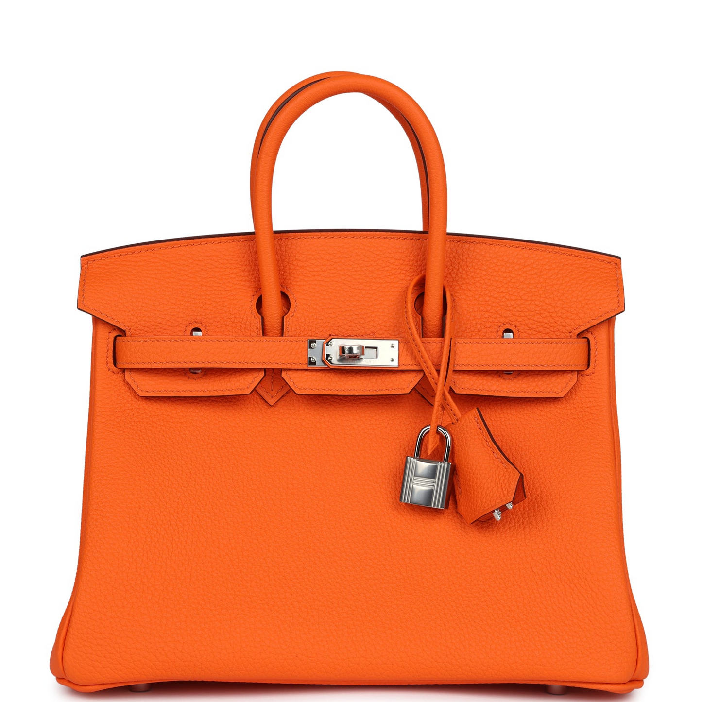 Birkin 25 Orange Minium Togo Palladium Hardware