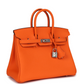 Birkin 25 Orange Minium Togo Palladium Hardware