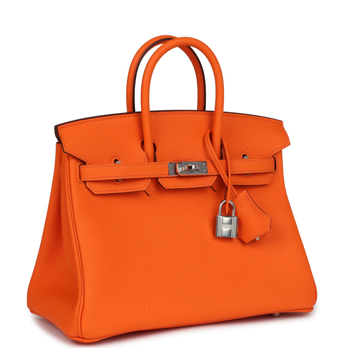 Birkin 25 Orange Minium Togo Palladium Hardware