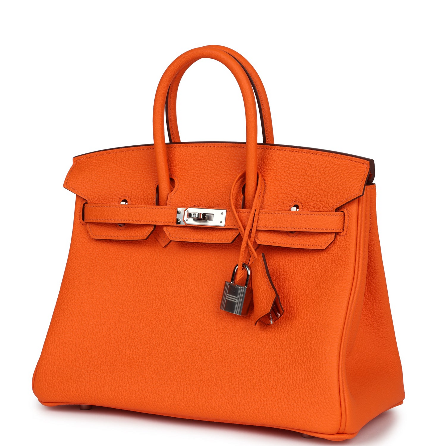 Birkin 25 Orange Minium Togo Palladium Hardware