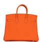 Birkin 25 Orange Minium Togo Palladium Hardware