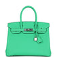 Birkin 30 Vert Comics Togo Palladium Hardware