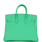 Birkin 25 Vert Comics Togo Palladium Hardware