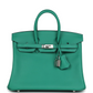 Birkin 25 Vert Vertigo Verso Swift Palladium Hardware