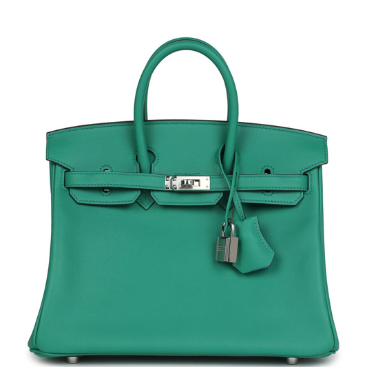 Birkin 25 Vert Vertigo Verso Swift Palladium Hardware