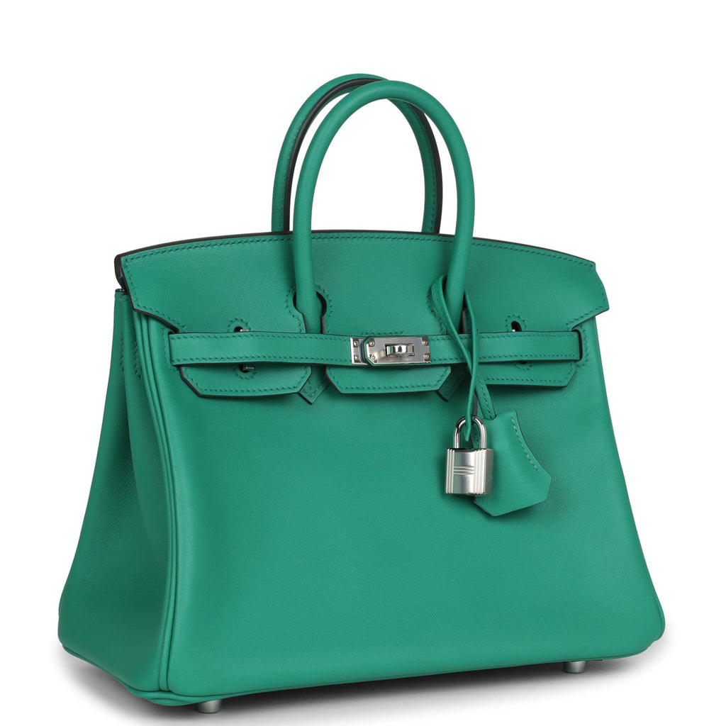 Birkin 25 Vert Vertigo Verso Swift Palladium Hardware