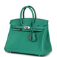 Birkin 25 Vert Vertigo Verso Swift Palladium Hardware