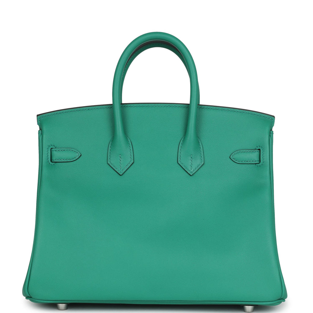 Birkin 25 Vert Vertigo Verso Swift Palladium Hardware