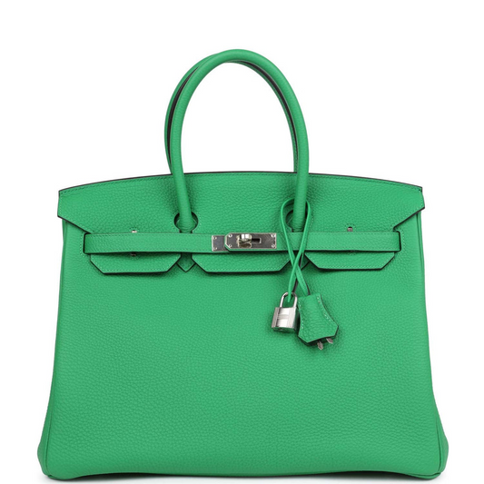 Birkin 35 Bambou Togo Palladium Hardware