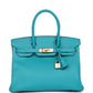 Birkin 30 Bleu Paon Epsom Gold Hardware