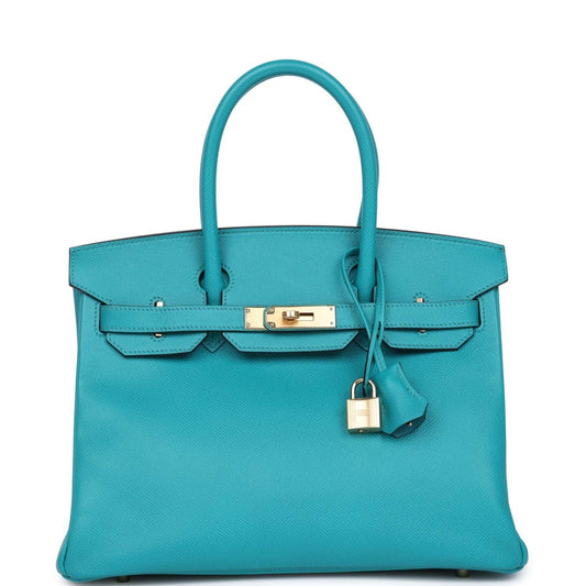 Birkin 30 Bleu Paon Epsom Gold Hardware