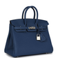 Birkins 25 Deep Bleu Verso Togo Palladium Hardware