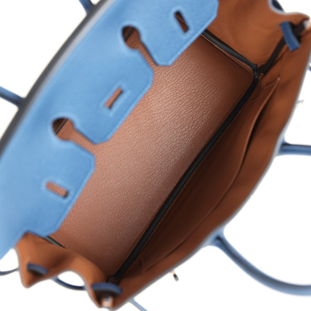 Birkins 25 Deep Bleu Verso Togo Palladium Hardware