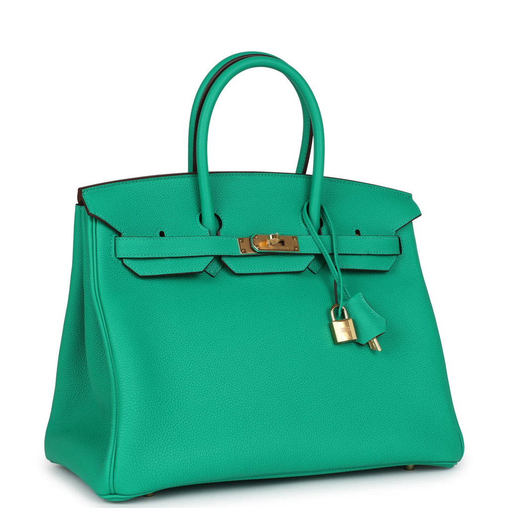 Hermès Special Order (HSS) Birkin 35 Menthe Verso Togo Gold Hardware