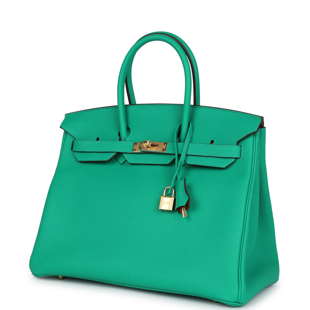 Hermès Special Order (HSS) Birkin 35 Menthe Verso Togo Gold Hardware