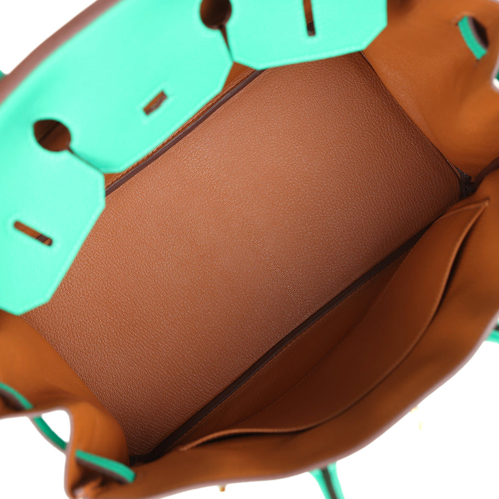 Hermès Special Order (HSS) Birkin 35 Menthe Verso Togo Gold Hardware