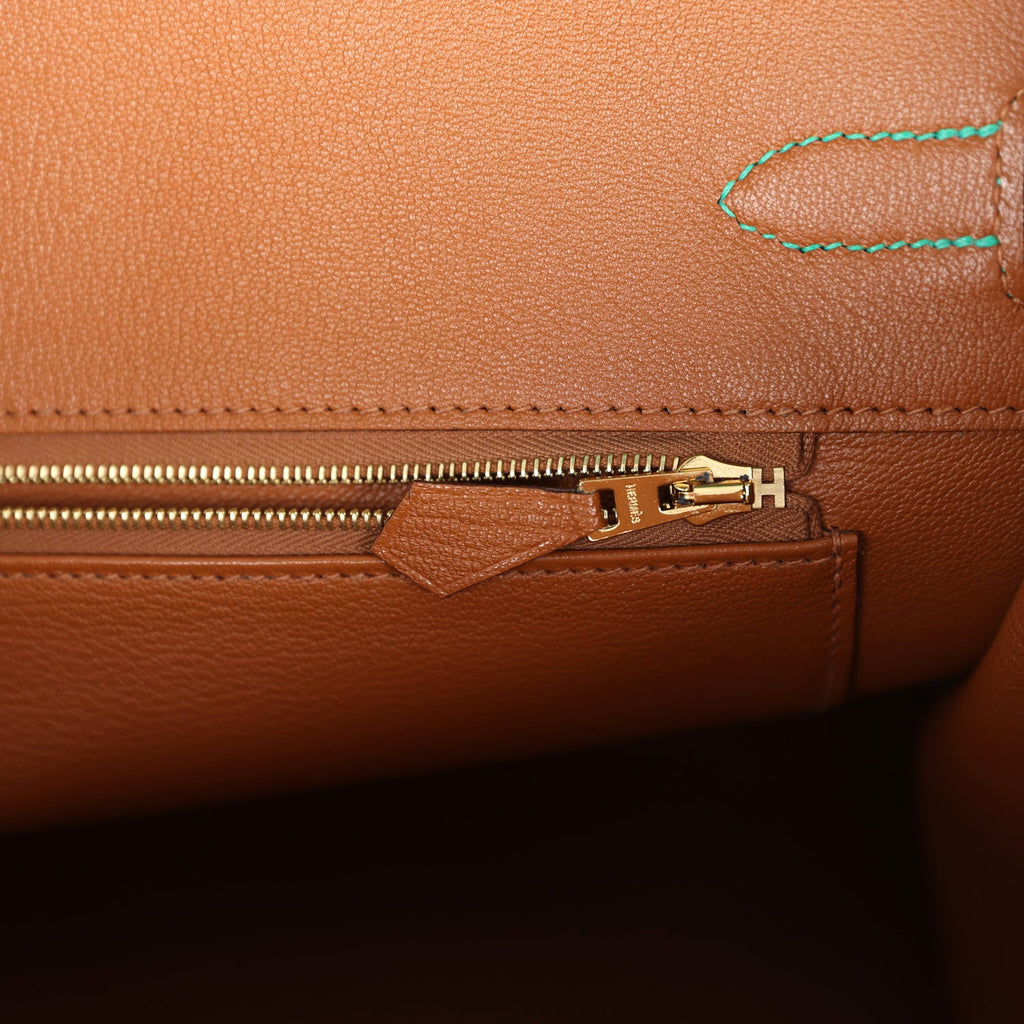 Hermès Special Order (HSS) Birkin 35 Menthe Verso Togo Gold Hardware