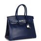 Birkin 30 Bleu Saphir Box Palladium Hardware