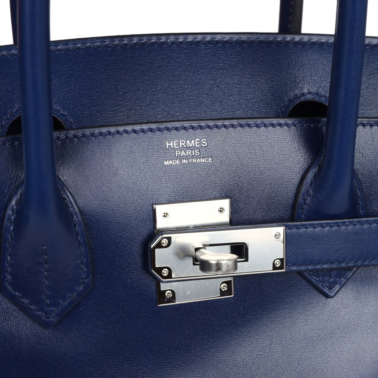 Birkin 30 Bleu Saphir Box Palladium Hardware