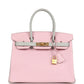 Hermès Special Order (HSS) Birkin 30 Rose Sakura and Gris Perle Chevre Brushed Gold Hardware