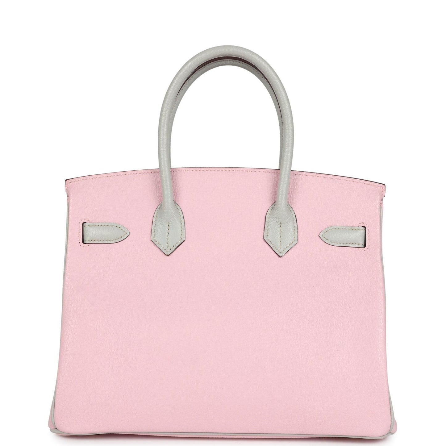 Hermès Special Order (HSS) Birkin 30 Rose Sakura and Gris Perle Chevre Brushed Gold Hardware