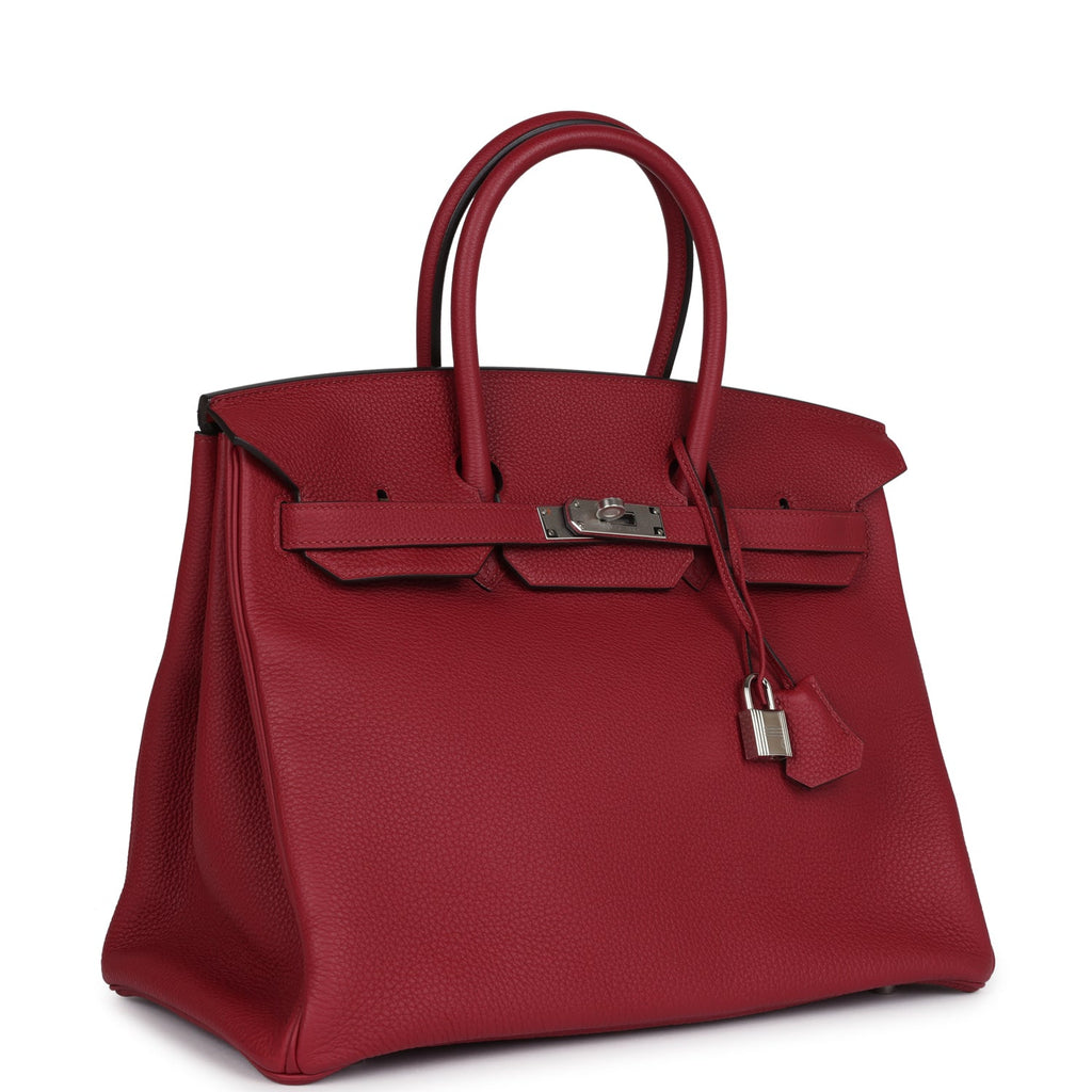 Birkin 35 Rouge Grenat Togo Palladium Hardware