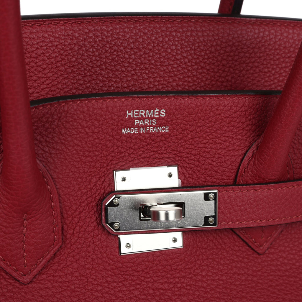 Birkin 35 Rouge Grenat Togo Palladium Hardware
