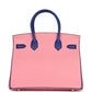 Hermès Special Order (HSS) Birkin 30 Rose Confetti and Bleu Electric Epsom Brushed Gold Hardware
