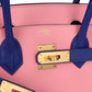 Hermès Special Order (HSS) Birkin 30 Rose Confetti and Bleu Electric Epsom Brushed Gold Hardware