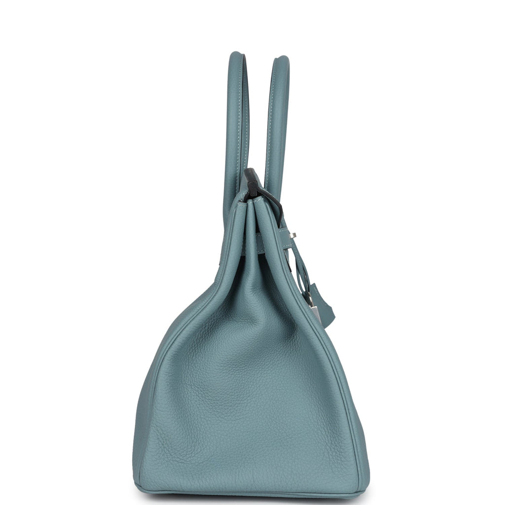 Birkin 35 Ciel Togo Palladium Hardware