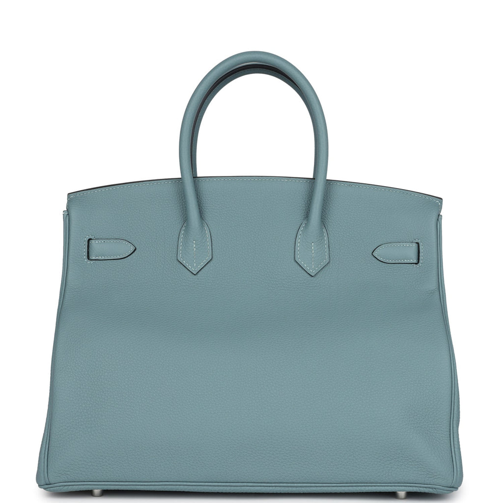 Birkin 35 Ciel Togo Palladium Hardware