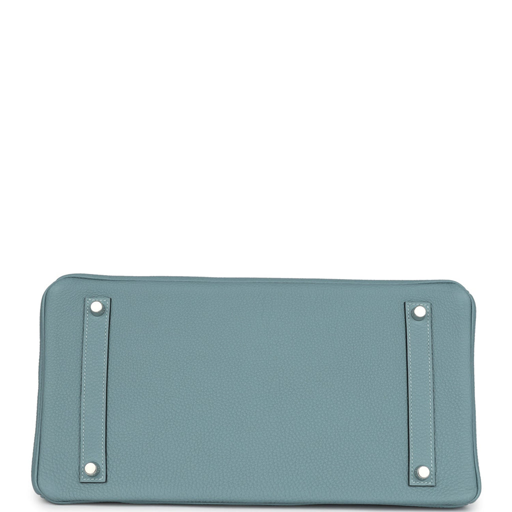Birkin 35 Ciel Togo Palladium Hardware