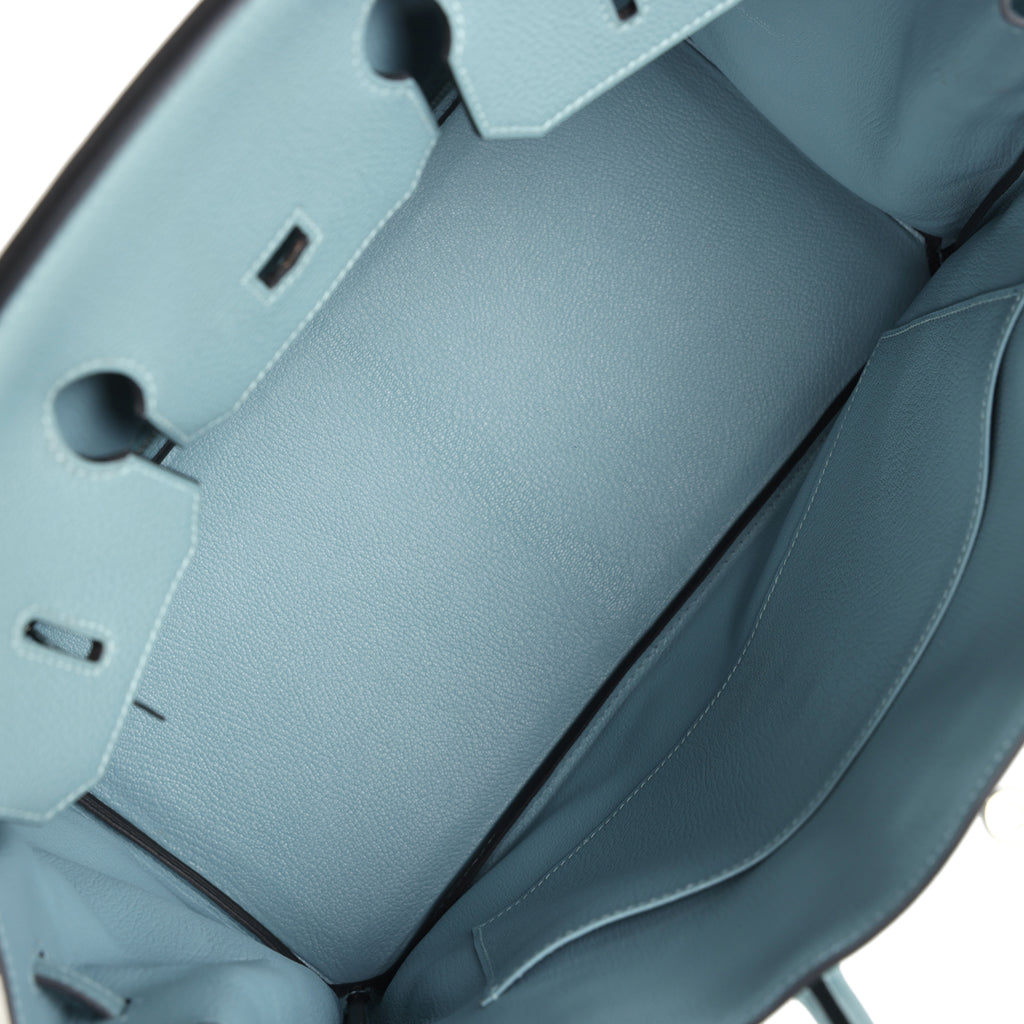Birkin 35 Ciel Togo Palladium Hardware