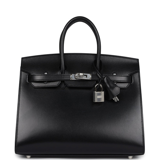 Birkins 25 Black Box Palladium Hardware