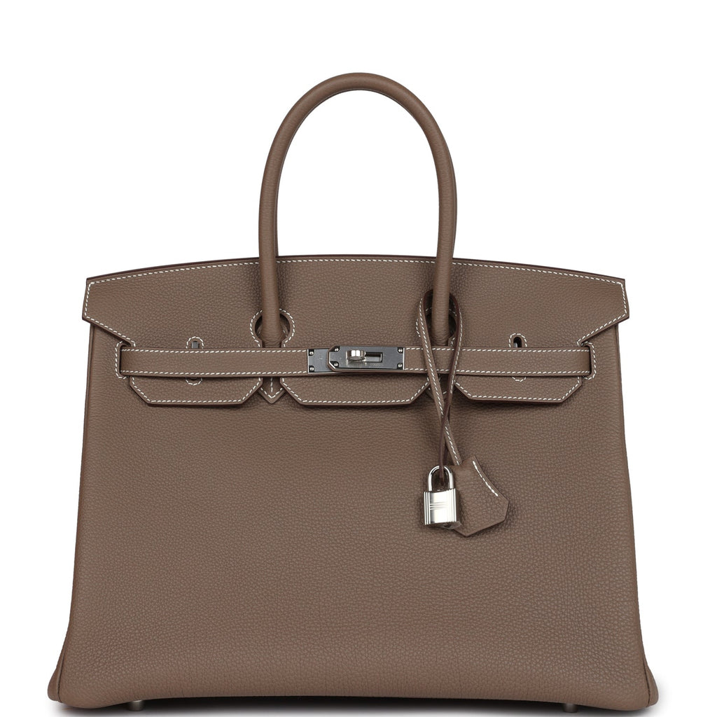 Birkin 35 Etoupe Togo Palladium Hardware