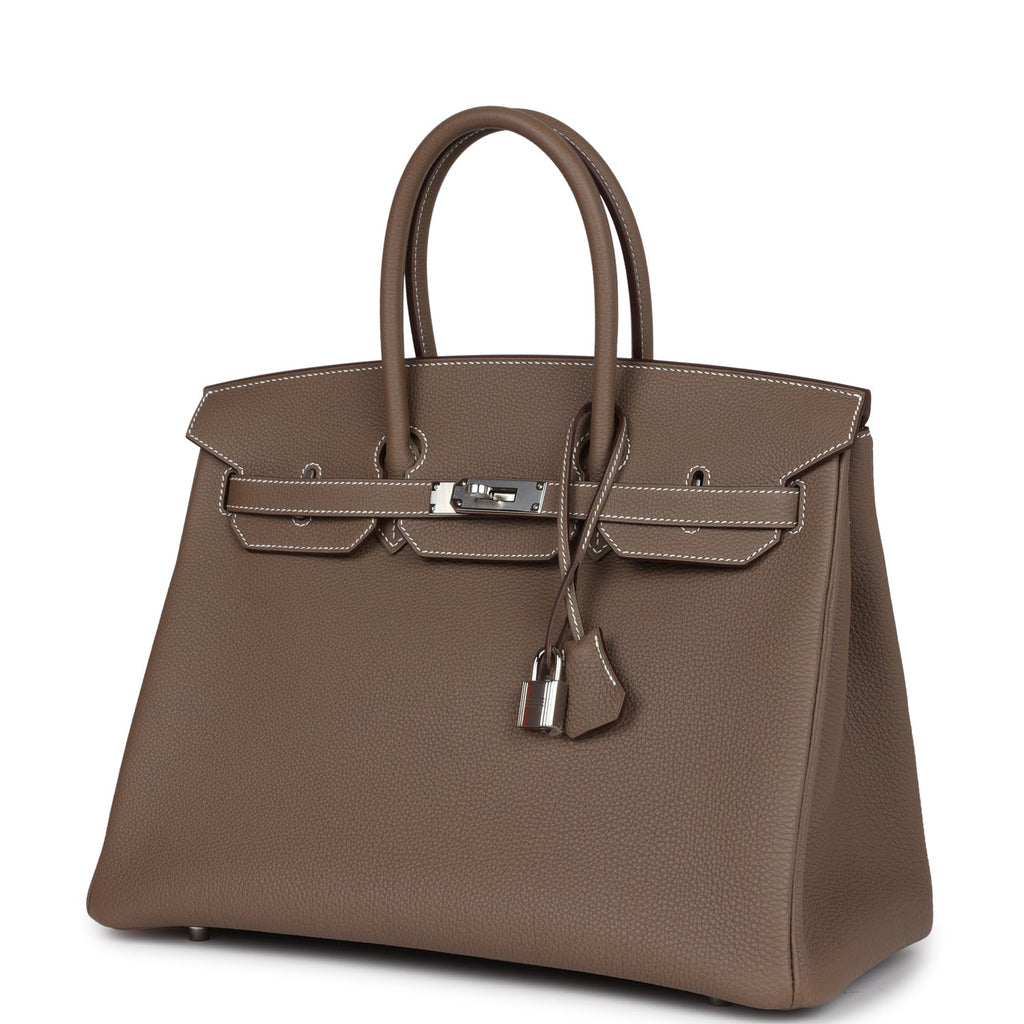 Birkin 35 Etoupe Togo Palladium Hardware