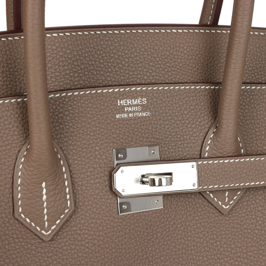 Birkin 35 Etoupe Togo Palladium Hardware