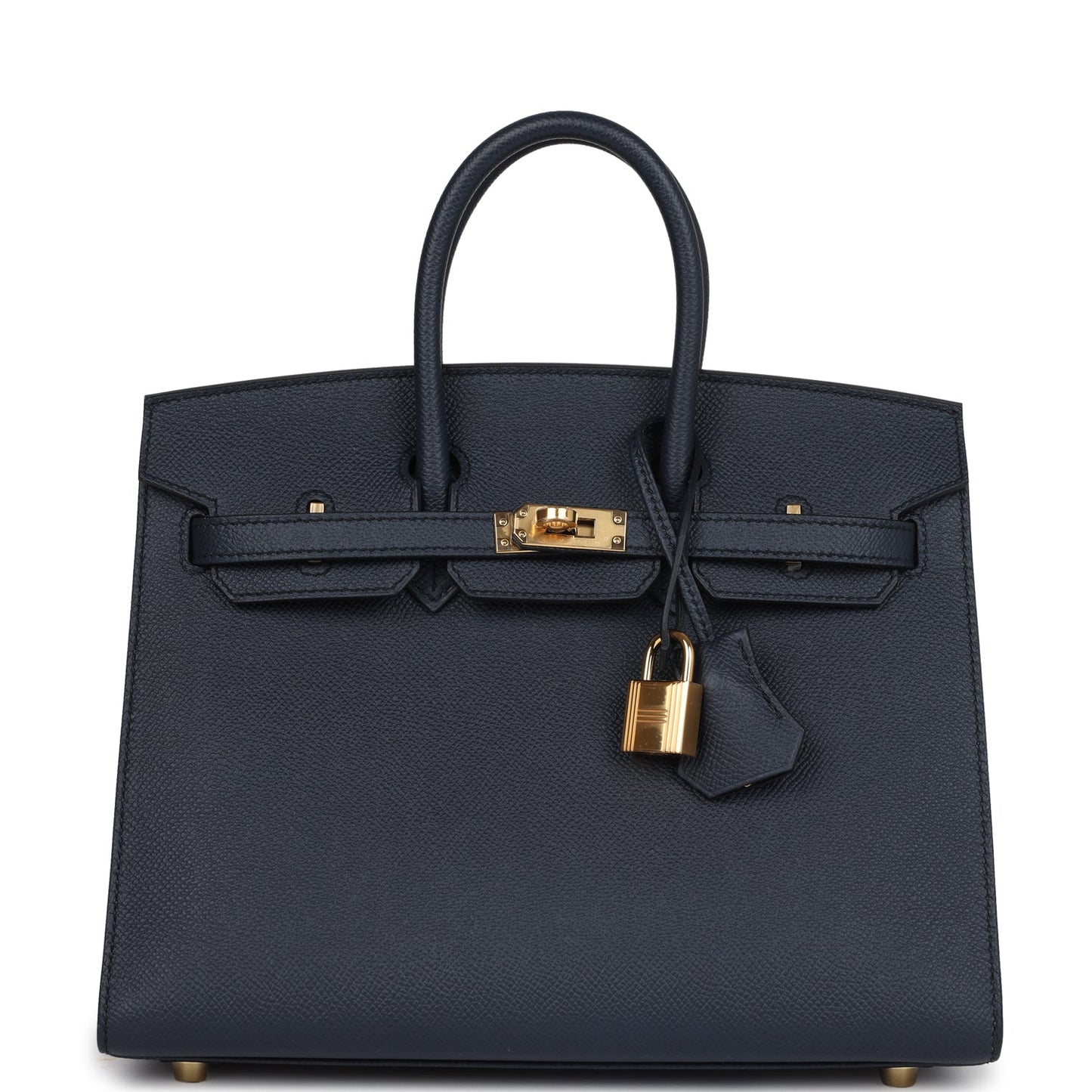 Birkin Sellier 25 Bleu Indigo Epsom Gold Hardware