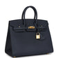Birkin Sellier 25 Bleu Indigo Epsom Gold Hardware