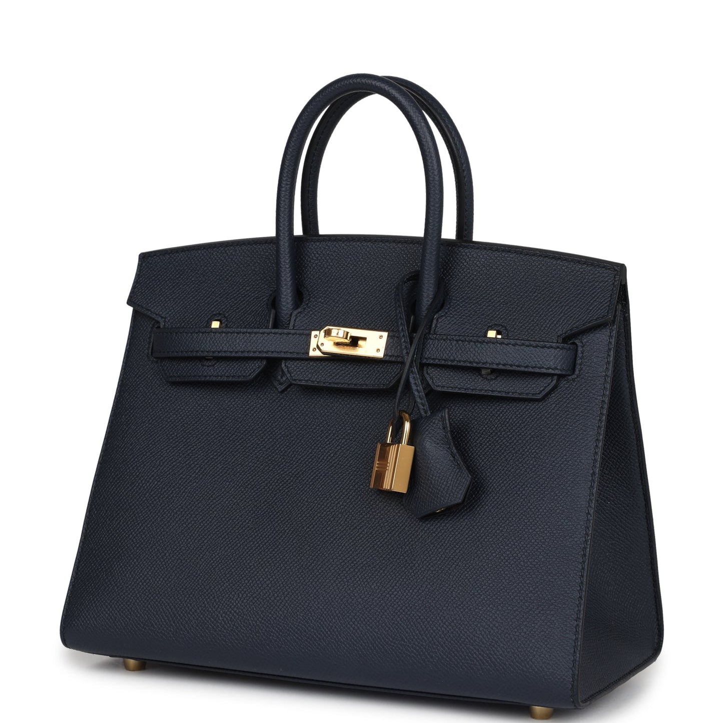 Birkin Sellier 25 Bleu Indigo Epsom Gold Hardware