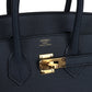 Birkin Sellier 25 Bleu Indigo Epsom Gold Hardware