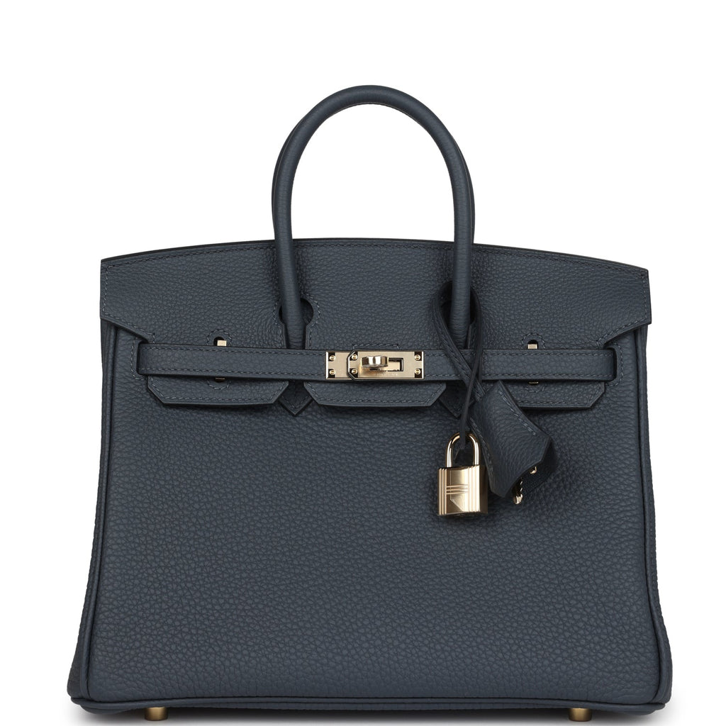 Birkins 25 Gris Misty Togo Permabrass Hardware