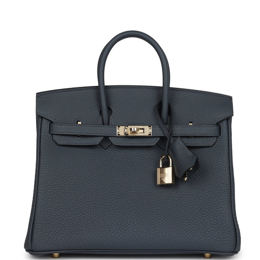 Birkins 25 Gris Misty Togo Permabrass Hardware