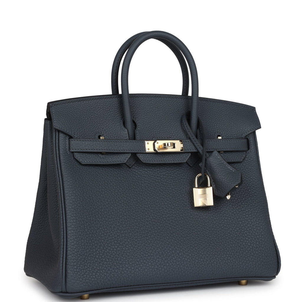 Birkins 25 Gris Misty Togo Permabrass Hardware