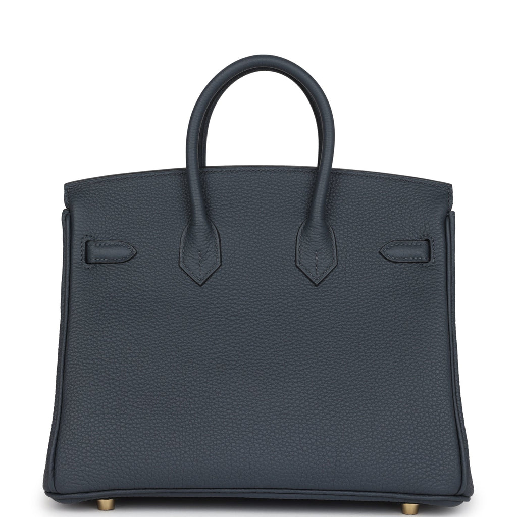 Birkins 25 Gris Misty Togo Permabrass Hardware