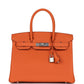 Birkin 30 Orange Togo Palladium Hardware