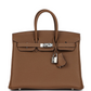 Birkins 25 Alezan Togo Palladium Hardware